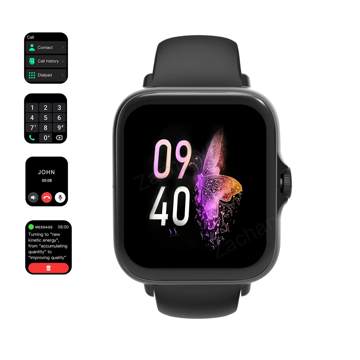 Sports Watches Smartwatch Bluetooth Call Touch Dial for Android iPhone Music Fitness Tracker Sports Watches