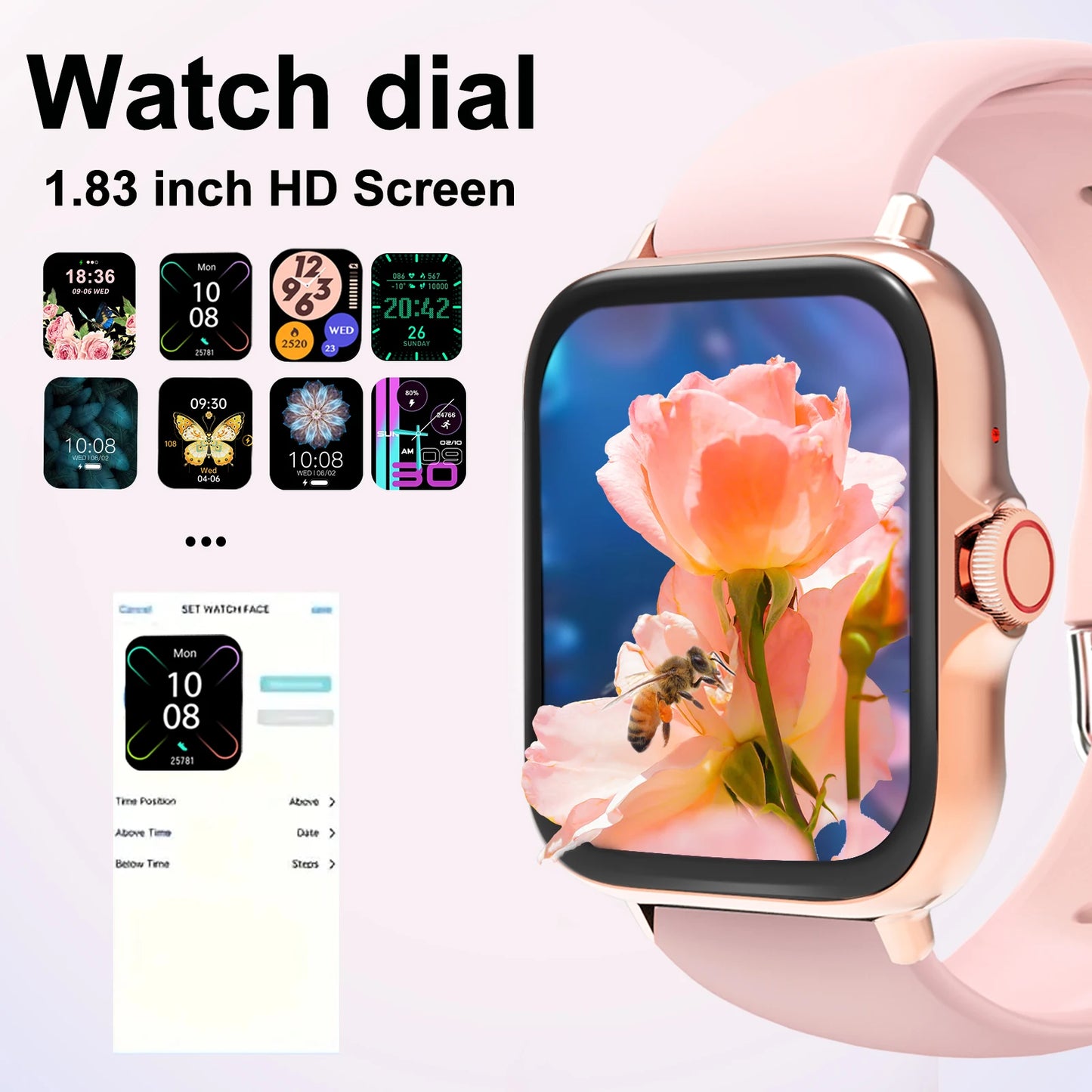 Sports Watches Smartwatch Bluetooth Call Touch Dial for Android iPhone Music Fitness Tracker Sports Watches