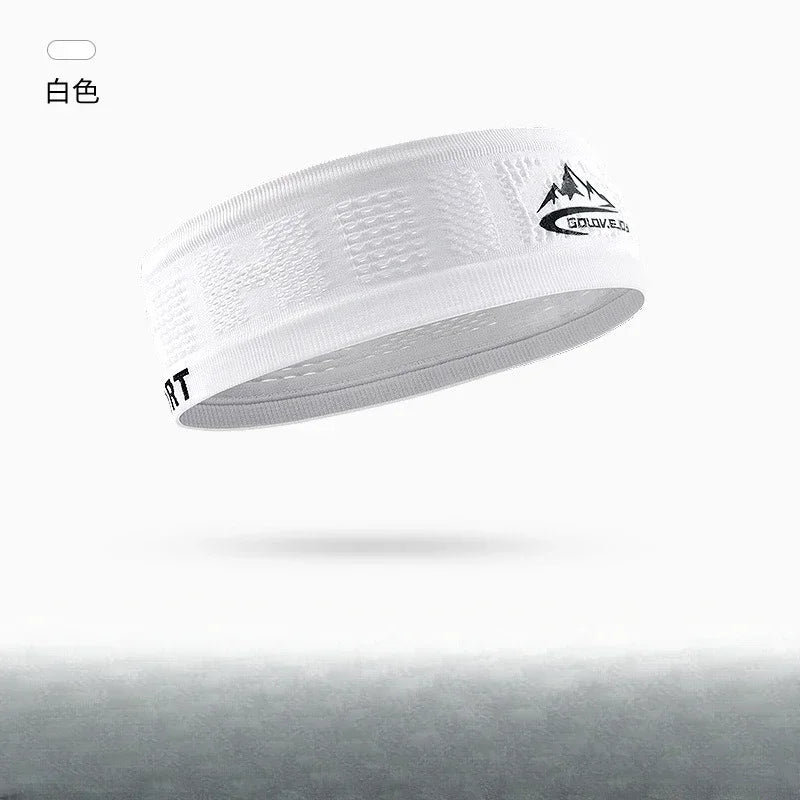 Cool Elastic Sports Visor Elastic Non-slip Headband Outdoor Running Fitness Sweat-absorbent and Breathable Anti-perspirant Belt