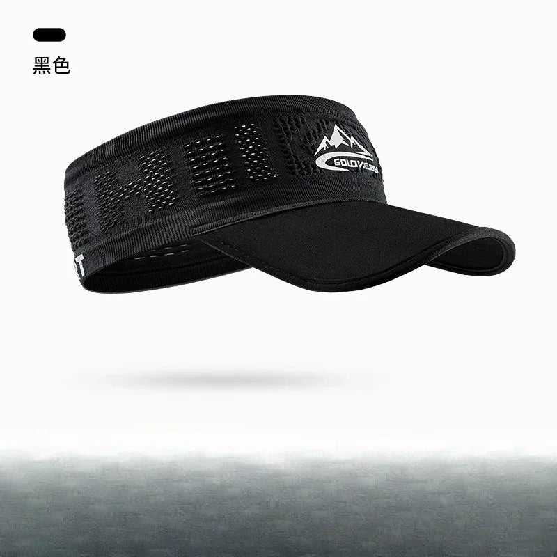 Cool Elastic Sports Visor Elastic Non-slip Headband Outdoor Running Fitness Sweat-absorbent and Breathable Anti-perspirant Belt