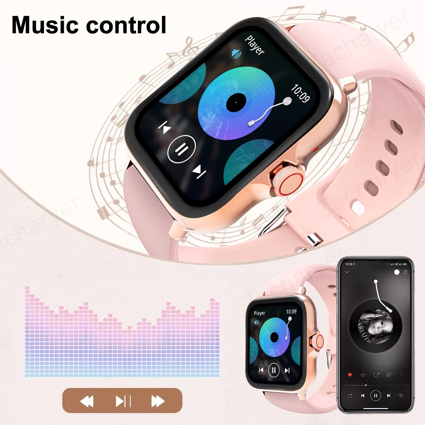 Sports Watches Smartwatch Bluetooth Call Touch Dial for Android iPhone Music Fitness Tracker Sports Watches
