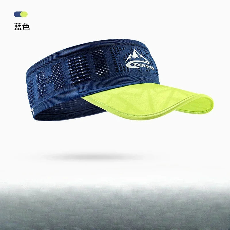 Cool Elastic Sports Visor Elastic Non-slip Headband Outdoor Running Fitness Sweat-absorbent and Breathable Anti-perspirant Belt