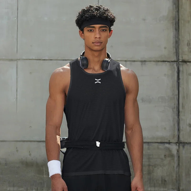 Summer Men's Marathon Vest Basketball Sleeveless Shirt Running Tank Top Clothing Jogging Training Sportswear Gym Sports Singlet