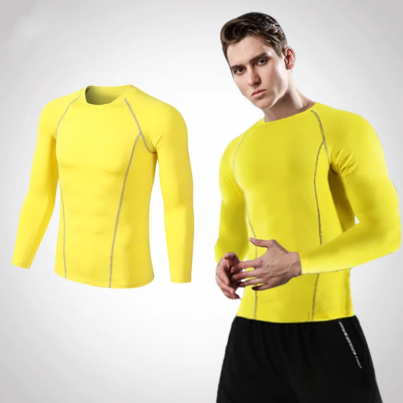 Men Women Kids Children Boy Girl Compression Running Long T Shirt Fitness Sport Basketball Football Gym Sportswear Clothes B1004