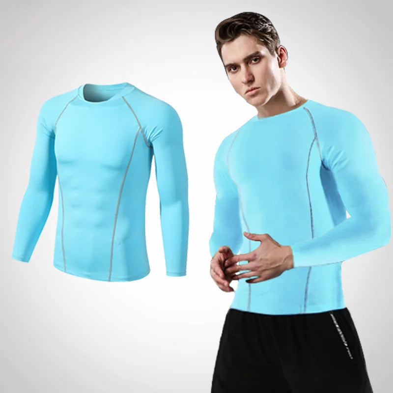 Men Women Kids Children Boy Girl Compression Running Long T Shirt Fitness Sport Basketball Football Gym Sportswear Clothes B1004