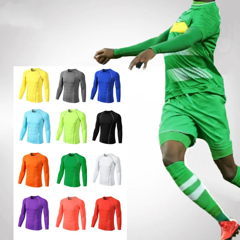 Men Women Kids Children Boy Girl Compression Running Long T Shirt Fitness Sport Basketball Football Gym Sportswear Clothes B1004