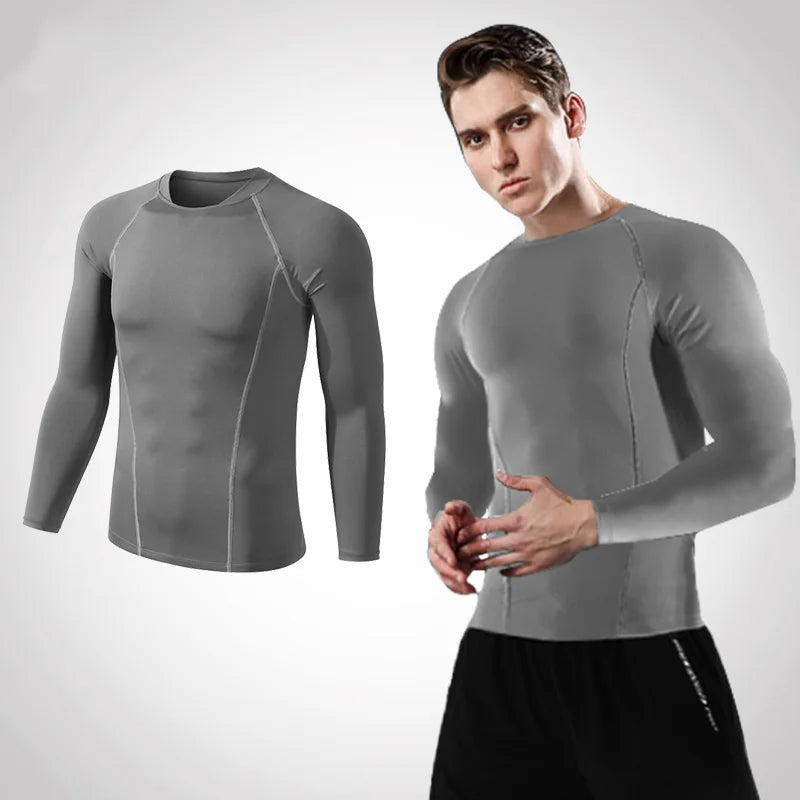 Men Women Kids Children Boy Girl Compression Running Long T Shirt Fitness Sport Basketball Football Gym Sportswear Clothes B1004