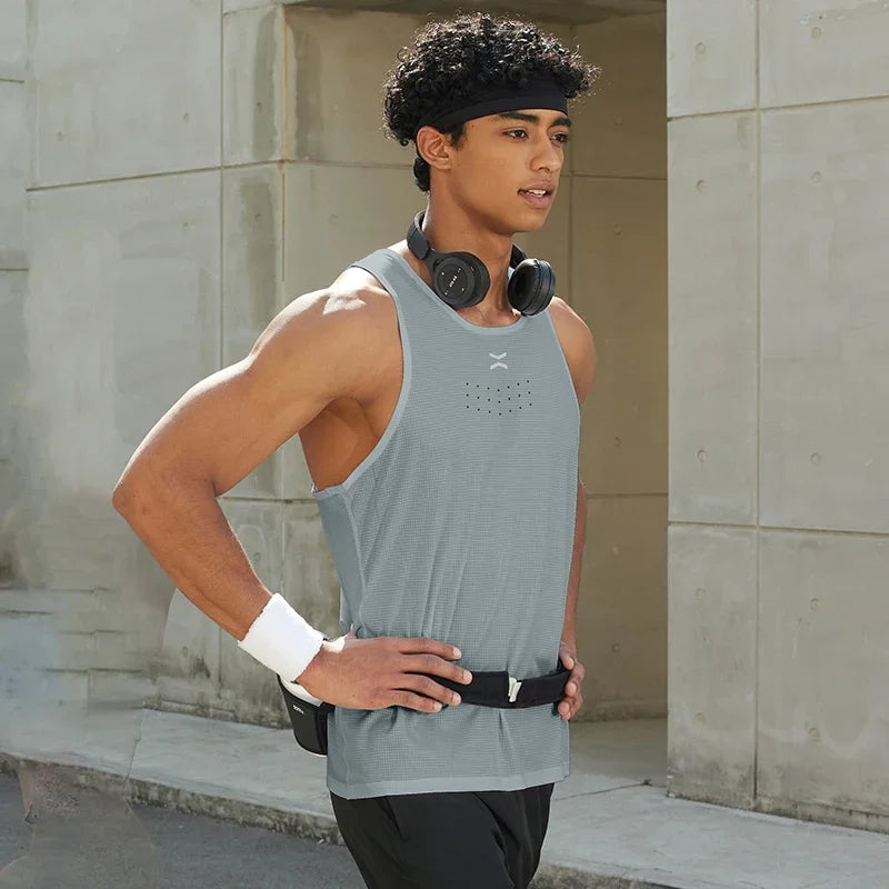 Summer Men's Marathon Vest Basketball Sleeveless Shirt Running Tank Top Clothing Jogging Training Sportswear Gym Sports Singlet