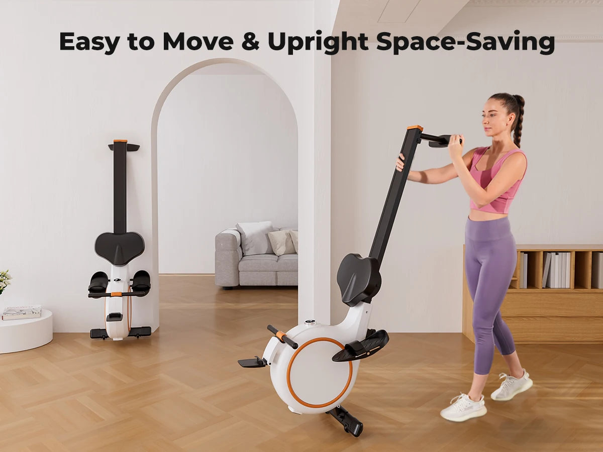 Home Rowing Machine 32Level Adjustable Resistance 300LBS Trainer Row Machine LED Monitor Tablet Holder Bluetooh Fitness Machine