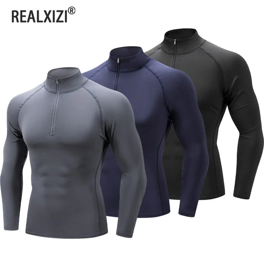 1/3 Piece Men's Running T Shirt Quick Dry Shirt Training Compression Sports Tops Long Sleeve Solid Running Sweatshirt T-Shirts